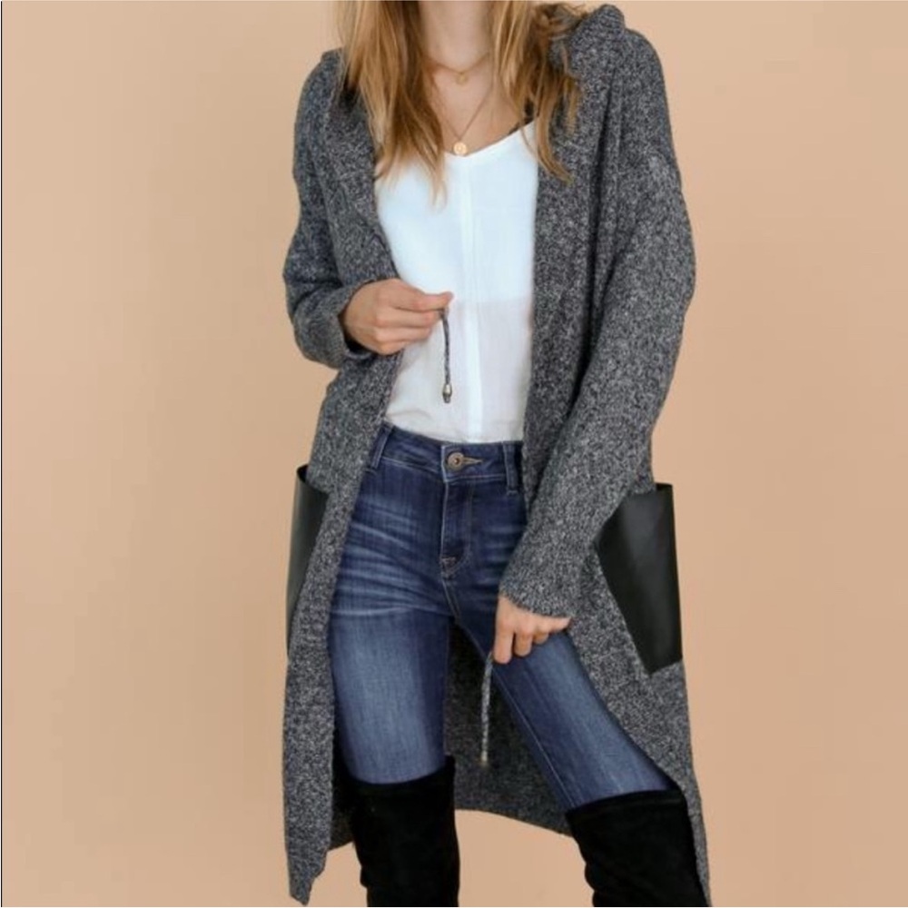 Goodnight Macaroon KADY Hooded Cardigan Coat